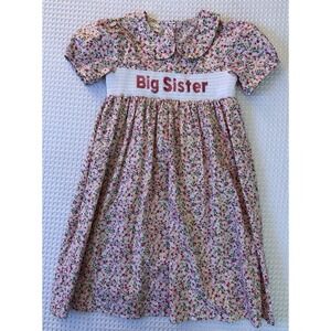 Marie Nicole Boutique "Big Sister" Girls Knee Length Dress SZ 5XL (9 years) NEW